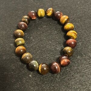 Hand crafted multi color tiger eye bracelet. Unisex. FREE gift with purchase!